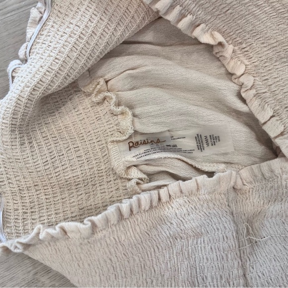 NWT Raisins Ivory Crinkle Beach Day Pant Size Medium - Picture 4 of 9